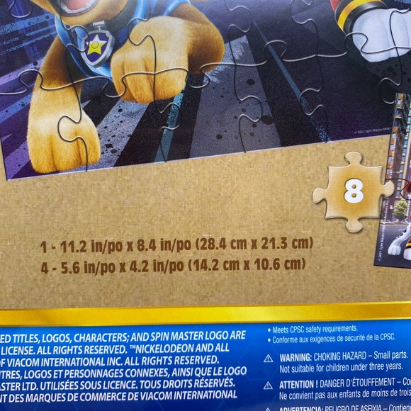 Paw Patrol The Movie - Set of 5 Wood Puzzles with Storage Box for Kids - Picture 10 of 12